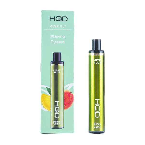 Одноразовая электронная сигарета HQD Cuvie Plus Mango Guava (Манго Гуава) 1200 затяжек в Казани