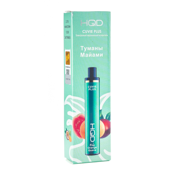Одноразовая электронная сигарета HQD Cuvie Plus Orange Guava (Туман Майами) 1200 затяжек в Казани
