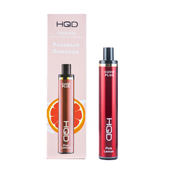 Одноразовая электронная сигарета HQD Cuvie Plus Pink Lemon (Розовый Лимонад) 1200 затяжек в Казани