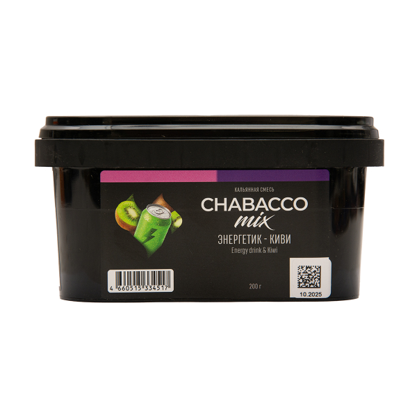Бестабачная смесь Chabacco Mix Medium Energy Drink & Kiwi 200 грамм в Казани