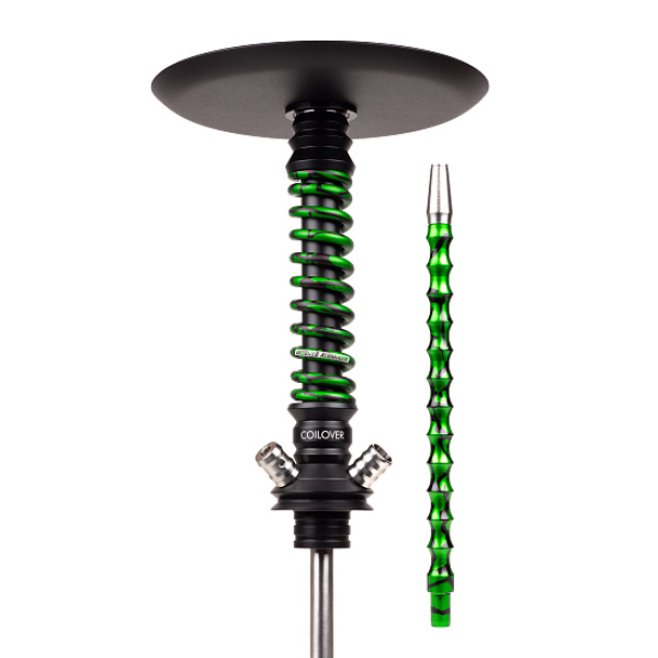 Кальян Mamay Customs Coilovers Mini Anod Черный Матовый Green Splash в Казани