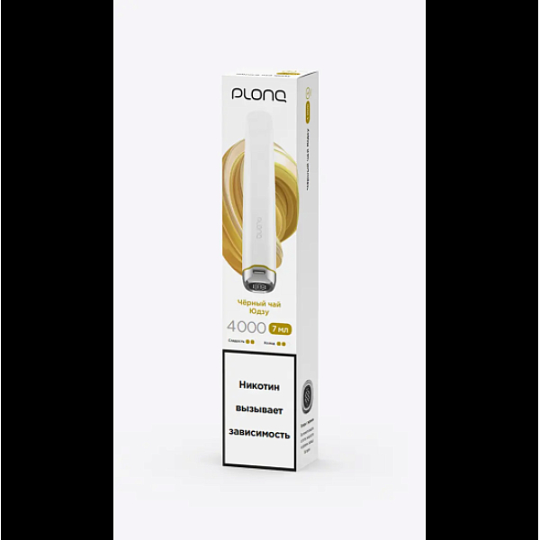Электронка Plonq Plus Pro 4000 Черный Чай Юдзу 4000 затяжек в Казани